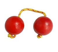 JunZheHub 2 Pièces Ballon Rythme Poignée Maracas Percussion Double Gourde Grains Fer Résistance à L'Usure Fonction Rotative Adaptée Enfants Apprentissage Mu,