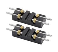 JunZheHub 2 Pièces de Rails pour Modélisme Ferroviaire, Roulements à Rouleaux pour Tapis Roulant, Piste D'essai, Acier Inoxydable Robuste, PP, Accessoires D, 2 Pièces