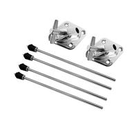 JunZheHub 2 Pieds de Batterie, Support de Pied de Tom Basse, Pince de Fixation, Pièce de Rechange pour Tirant de Caisse Claire, Accessoire Métallique pour Instr, 2 ensembles