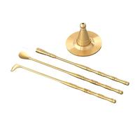 JunZheHub 5 Pièces Kit Brûleur D'Encens Coffret D'Outils En Laiton Résistant Déformation Facile à Nettoyer pour Création DIY Convient Salon Dé, 4 Pièces