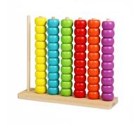 JunZheHub Abacus Éducatif Enfant Compteur Perles Bois Calcul Sensoriel Découverte Chiffres Logique Coloration Approprié aux Enfants Crèche Espace Éducatif, Grande