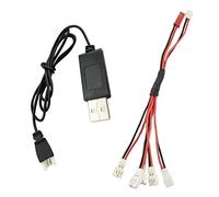 JunZheHub Adaptateur Secteur 2 vers Batterie et USB 2.0 RC V922 H36