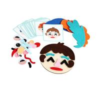 JunZheHub Apprentissage Socio-émotionnel : Jeu de Création de Visages Rigolos avec des Autocollants - Jouet éducatif pour Garçons et Filles - Cadeau D'anniv