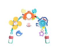 JunZheHub Arche de Poussette Jeu pour Bébé Mobile Musical Animaux Rotatif Attachable Facile Expérience Sensorielle Convient à Nourrisson Berceau, Crabe