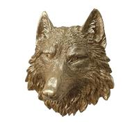 JunZheHub Bas-Relief Mural en Résine Représentant Une Tête d'animal, Statuette Artisanale Finement Travaillée, Idéale pour Une Chambre, Un Salon, Un Magasin, Loup