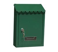 JunZheHub Boîte Aux Lettres Verticale avec Serrure oîte à Suggestions et à Magazines En Fer Forgé, Idéale pour La Maison Ou Un Magasin, Vert