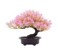 JunZheHub Bonsaï Artificiel Japonais, Plante D'intérieur Facile D'entretien, Fabriqué En Polypropylène écologique. Élégant et Polyvalent, Il Trouvera Sa, ROSE