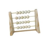 JunZheHub Boulier En Bois avec Perles et Cadre de Comptage pour Enfants D'âge Préscolaire (garçons et Filles), Blanche