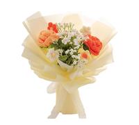 JunZheHub Bouquet Au Crochet de Fleurs Artificielles En Coton Tissé, Idéal pour Un Anniversaire, Une Remise de Diplômes, Une Fête Ou pour Décorer Une étagère Ou, Jaune