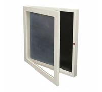 JunZheHub Cadre d'Exposition pour Enfants Cadre à Maillot Cadre de Vitrine Structure Rectangulaire MDF Fonction Flip-cover Utilisé pour Afficher Uniformes Dans, Blanc, 16x20 Pouces 40x50cm