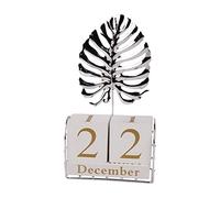 JunZheHub Calendrier de Bureau Décoratif En, Calendrier Créatif, Réutilisable et Pratique à Présenter sur Un Bureau. Cadeau Idéal, Tortue Feuille Argent