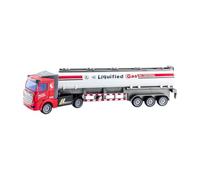 JunZheHub Camion Miniature Assemblé, Camion Poids Lourd Détachable avec Mécanisme à Rétrofriction, Camion Porte-conteneurs, Camion de Collection, Blanc, 32cm