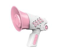 JunZheHub Changeur de Voix pour Enfants, 4 Modes Vocaux, Jouet éducatif, Cadeau D'anniversaire pour Garçons et Filles, Rose