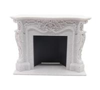JunZheHub Cheminée Miniature à L'échelle 1:12 pour Maison de Poupée, Idéale pour Décorer Une Vitrine Ou pour Jouer à Faire Semblant.