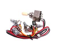 JunZheHub Circuit de Câblage pour Guitare Électrique LP avec Sélecteur Micro à Trois Positions Potentiomètres 2V 2T 1J Matériau Métal Utilisation Instrument de