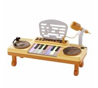 JunZheHub Clavier Musical pour Enfants Clavier Piano Jouet Mixage Platine Micro Électronique Effets Sonores Lumières Colorées Éveil Rythme Coordination