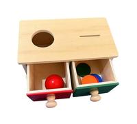 JunZheHub Coffret de Jeu de Construction D'objets avec Plateau à Balles En Bois pour Favoriser La Coordination œil-main Chez Les Enfants D'âge, 2 tiroirs