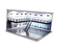 JunZheHub Coffret de Rangement Lumineux pour Maquettes de Voitures Aux échelles 1/64, 1/36 et 1/32, Idéal pour Une Collection de Modèles Réduits, Ville élégante