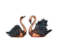 JunZheHub Couple Cygne Statue Figurine Décor Résine Ornement Amour Sculpture Décorative Artisanale Convient à la Décoration de Salon Chambre Bureau Étagère, Bleu