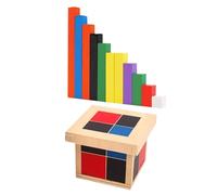 JunZheHub Cube Math Learn Jeu de Reconnaissance 3D en Bois Jouet Éducatif Sensoriel avec Outil de Manipulation Mathématique Favorisant la Pensée Logique pour, Cube binôme