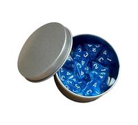 JunZheHub Ensemble de 25 Dés à Faces Multiples pour Jeux de Société et Jeux de Rôle, Bleu