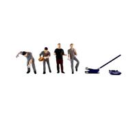 JunZheHub Ensemble de 4 Figurines Miniatures pour Diorama, Représentant des Personnages de Rue, Idéal pour La Décoration de Bureau Ou comme Accessoire pour mais, Gris