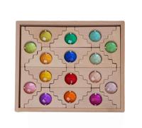 JunZheHub Ensemble de Blocs de Construction En Bois, Cubes Empilables En Acrylique pour Enfants, Idéal pour L'éveil Sensoriel et Les Cadeaux de