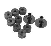 JunZheHub Ensemble de Housses et Patins En Feutre pour Pieds de Cymbales - Accessoires Professionnels, Pratiques, Portables et Faciles à Monter, Gris