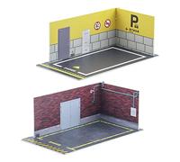 JunZheHub Ensemble Miniature avec Décor de Fond, Mur jaune