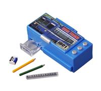 JunZheHub Ensemble Miniature de Trousse à Crayons pour Maison de Poupée à L'échelle 1:12, Comprenant Une Règle et Une, pour Jouer à Faire Semblant, Bleu