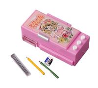 JunZheHub Ensemble Miniature de Trousse à Crayons pour Maison de Poupée à L'échelle 1:12, Comprenant Une Règle et Une, pour Jouer à Faire Semblant, Rose
