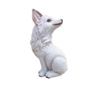 JunZheHub Figurine Animale En Résine, Sculpture Décorative, Modèle D'animal à Fabriquer Soi-même pour Le Bureau, Le Salon, La Chambre, Le Jardin Ou Une Fête, Regarder en arrière blanc