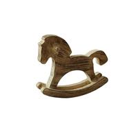 JunZheHub Figurine Cheval à Bascule Objet Décoratif Statue de Table Sculpture Artisanale En Bois Robuste Appropriée pour Le Bureau et Comme Cadeau D'Anniversair, Brun