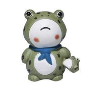 JunZheHub Figurine de Grenouille En Céramique, Idéale pour Décorer Une Bibliothèque, Une Table Ou Un