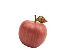 JunZheHub Figurine de Pomme En Laiton, Sculpture Décorative Moderne Faite Main, Ornement de Haute Qualité pour Bureau, Maison, étagère, Salon, Chambre à Coucher, ROUGE