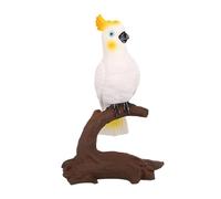 JunZheHub Figurine D'oiseau Réaliste, Statuette Miniature pour Centre de Table, Jouet de Simulation, Cockatoo Jaune