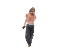 JunZheHub Figurine miniature femme marchant à l'échelle 1/64, mini-figurine beauté décorative, modèle personnage féminin mode pour réseau
