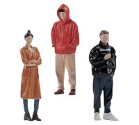 JunZheHub Figurines Miniatures à L'échelle 1/32 pour Créer Une Scène à Faire Soi-même avec Trois Personnages, Style b