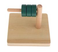 JunZheHub Funny Wood Discs Geometry Toys For Kids Math Handcrafted Green, vert