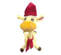 JunZheHub Girafe En Peluche Interactive Parlante et Musicale avec Lumières Colorées et Lecture Vocale, En Tissu Doux, Idéale pour Les Petites Filles, Jaune