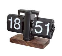 JunZheHub Horloge de Table Pliante, Style Vintage, Bois, Mécanisme de Pliage