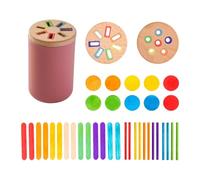 JunZheHub Jeu D'association de Formes En Bois, Outil D'apprentissage pour Le Développement Des Enfants, Rose