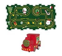 JunZheHub Jeu de Construction de Wagons de Train - Circuit de éducatif pour Tout-petits et Garçons, Un puzzle de 8 pièces