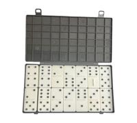 JunZheHub Jeu de Dominos Double 6 avec Points En Relief pour Aveugles, avec étui. Jeu de 28 Dominos de Qualité Professionnelle pour Enfants, Adultes et Familles