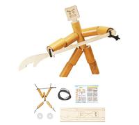JunZheHub Jeu de Marionnettes En Bois Bamboo Man pour Un Jeu Interactif, Outil en bois