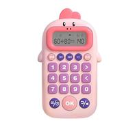 JunZheHub Jeu de Mathématiques électronique, Jouet Mathématique, Outil Pédagogique, Calculatrice électronique Interactive pour Enfants D'âge Préscolaire, Rose