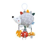 JunZheHub Jouet Musical Suspendu Bébé pour Éveil Sensoriel Peluche Clipable Hochet Musical Doux Rempli de Coton PP Adapté pour Siège Lit Bébé Poussette, Hérisson