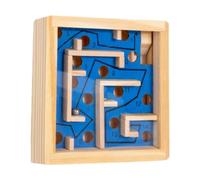 JunZheHub Labyrinthe En Bois, Jeu de Société et, Jouet à Billes Roulantes, Idéal Comme Cadeau pour Les Enfants de 3 à 6 Ans, Bleu