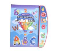 JunZheHub Livre Parlant pour Apprendre L'anglais, Jouet électronique, Développement Précoce Du Langage, Lecture avec Les Doigts, Livre Interactif avec Sons, Rose