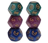 JunZheHub Lot de 2 Dés Astrologiques à en Perles, Représentant, pour Jeux de Hasard (Cadeau).